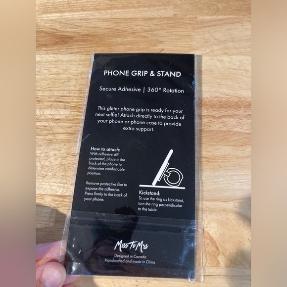Miss to Mrs bridal phone grip & stand. Brand new in package. Super adorable 🦋 - Picture 2 of 3